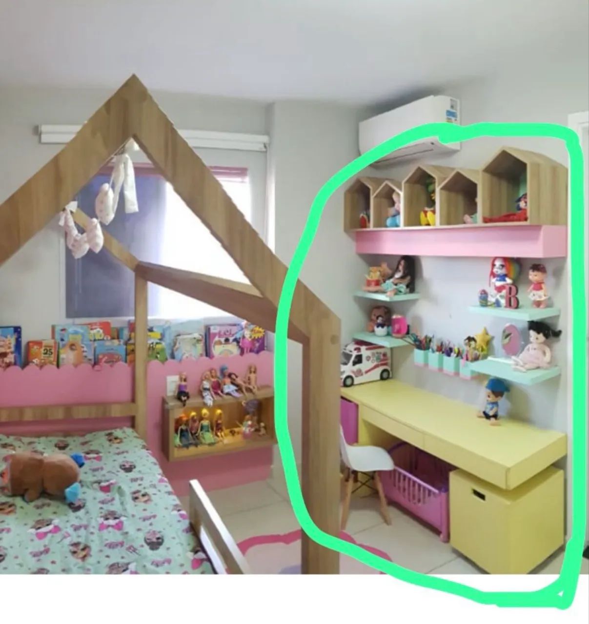 Vendo cama casinha + bancada + nichos  - Foto 3
