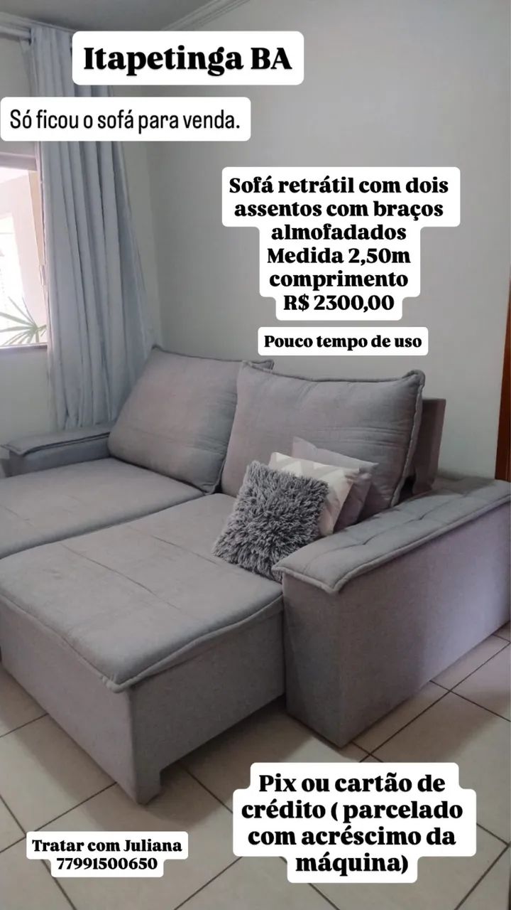 Venda SOFÁ RETRÁTIL 2,5m 