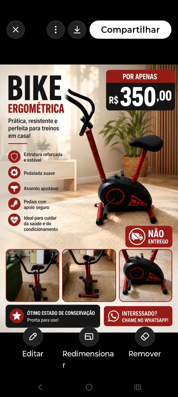 Bicicleta ergométrica 