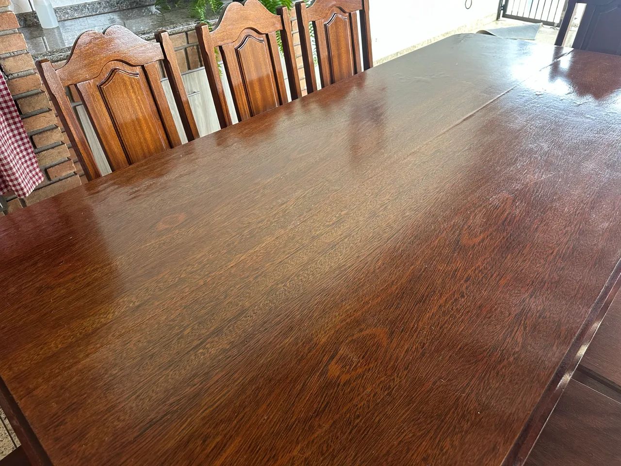 Mesa com 8 cadeiras maciça - Foto 2