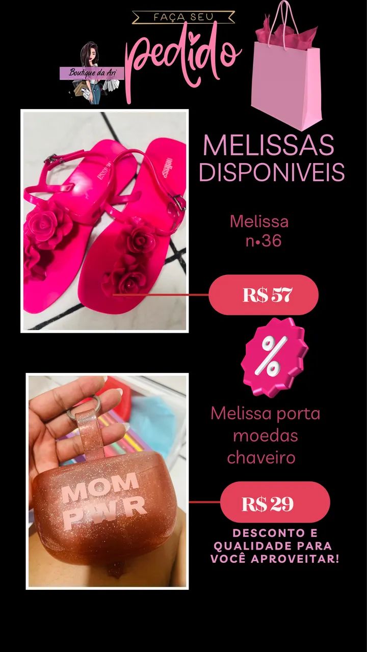 Melissa Originais n 36 - bolsas e acessórios  - Foto 4