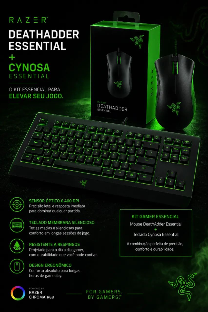 Teclado e Mouse Razer!