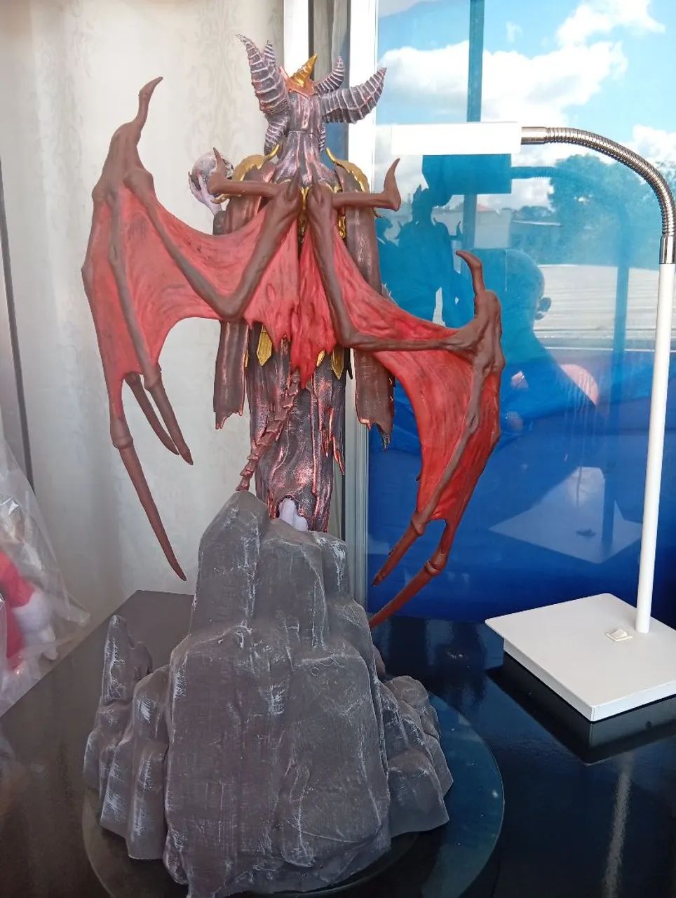 Lilith diablo 3D em resina 65 cm  - Foto 3