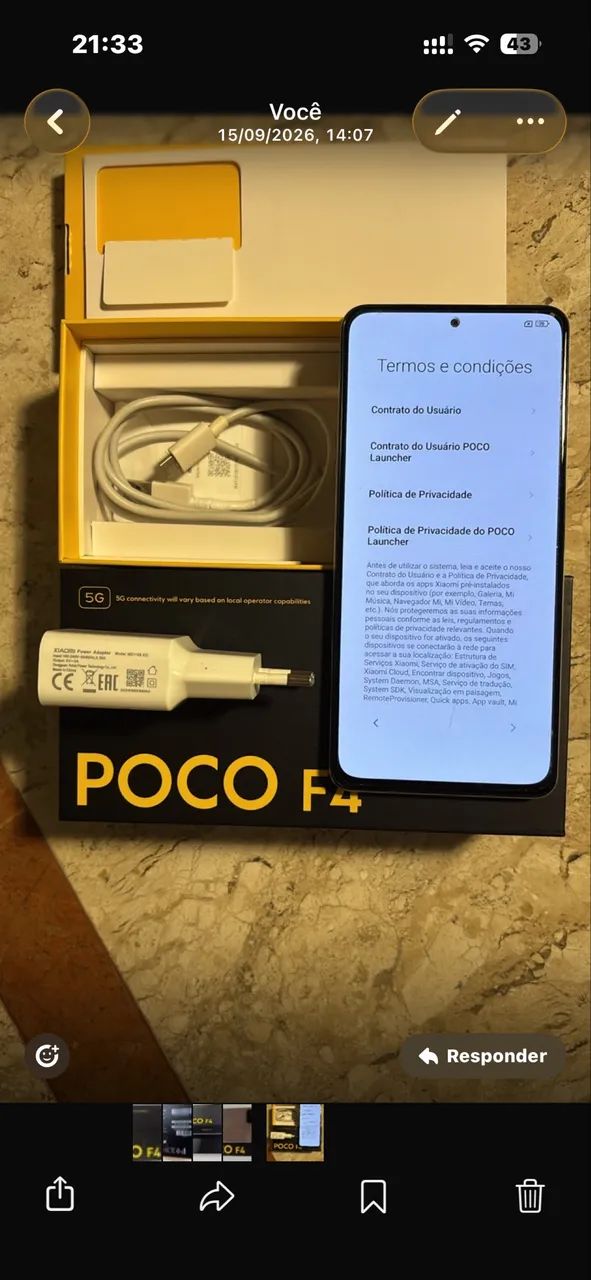 Celular Poco F4 - 256 gb 