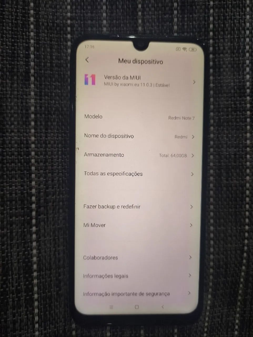 Celular Xiaomi Note 7 defeito leia descrição