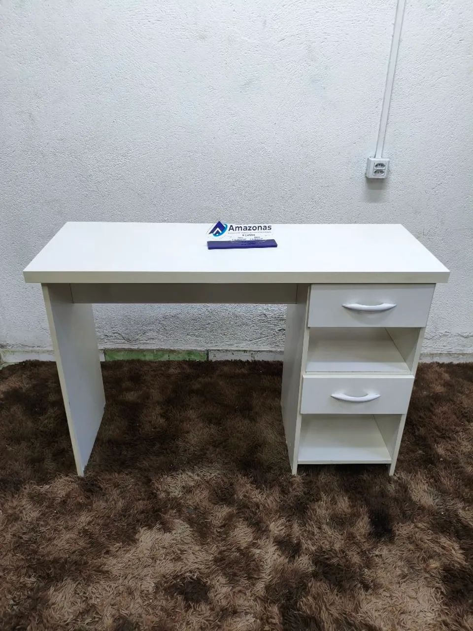 Mesa Reta Branca - Usada 