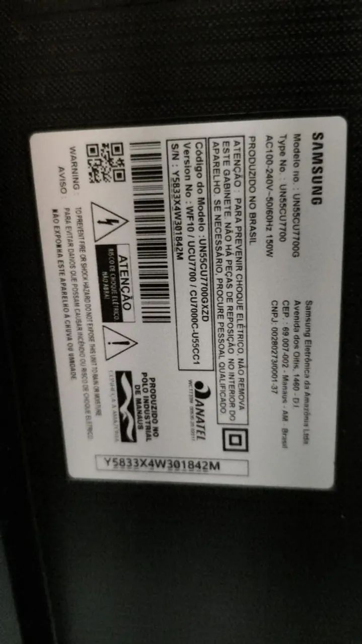 Tv Samsung 55 tela quebrada. - Foto 4