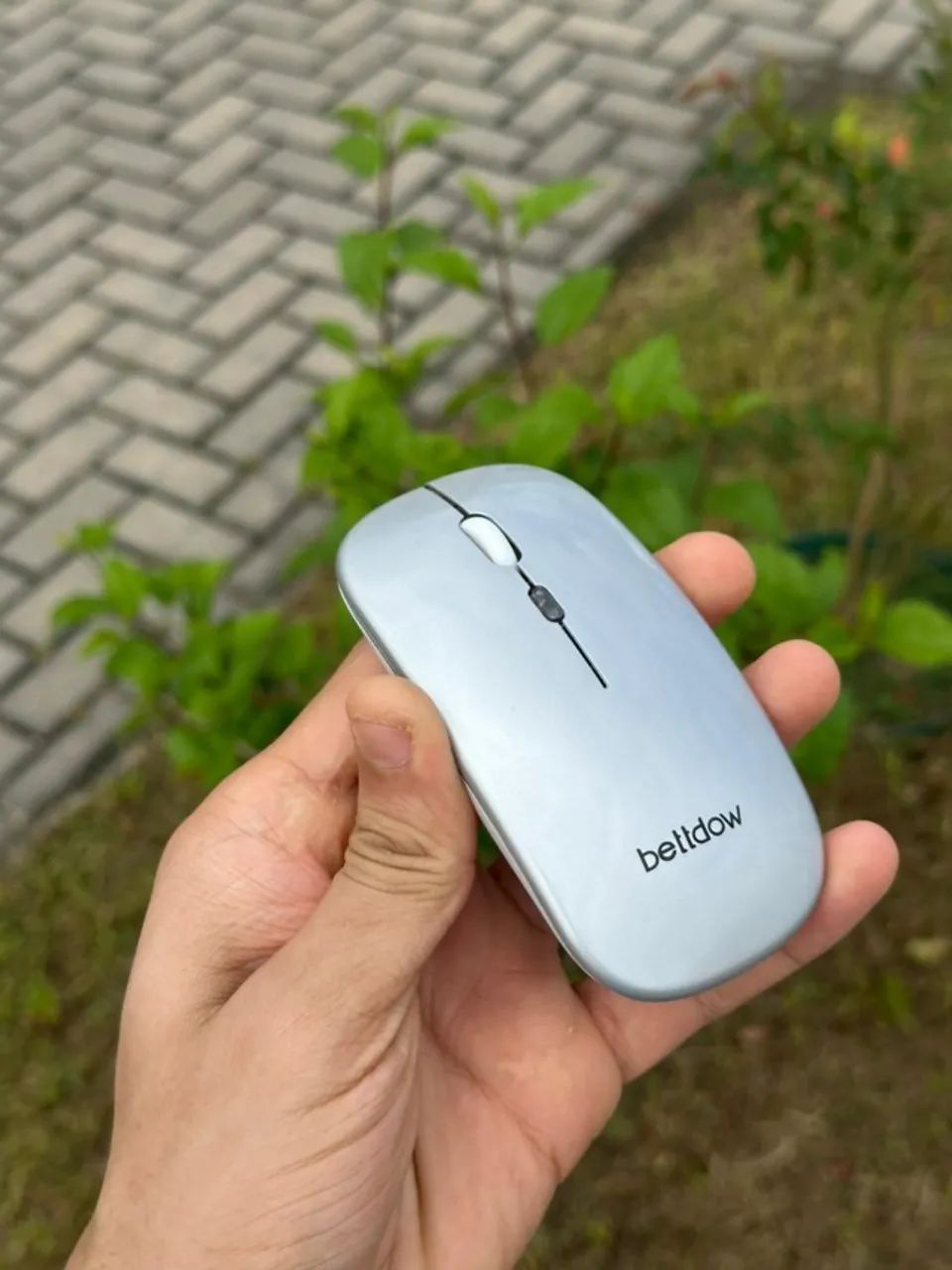 MOUSE SEM FIO LED 2.4G PRATA - Foto 4
