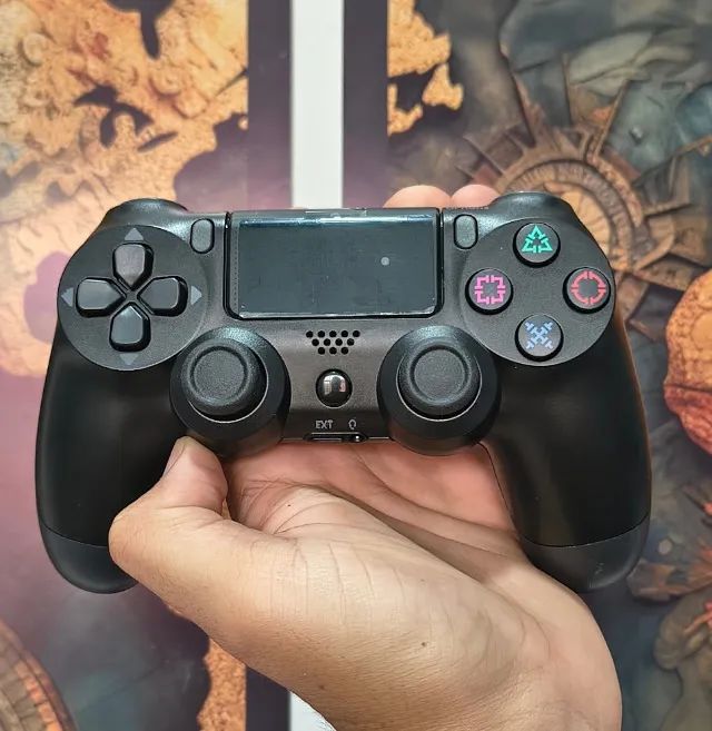 CONTROLE SEM FIO BLUETOOTH PARA PS4 PC CELULAR SMART TV ANDROID E IOS - Foto 2