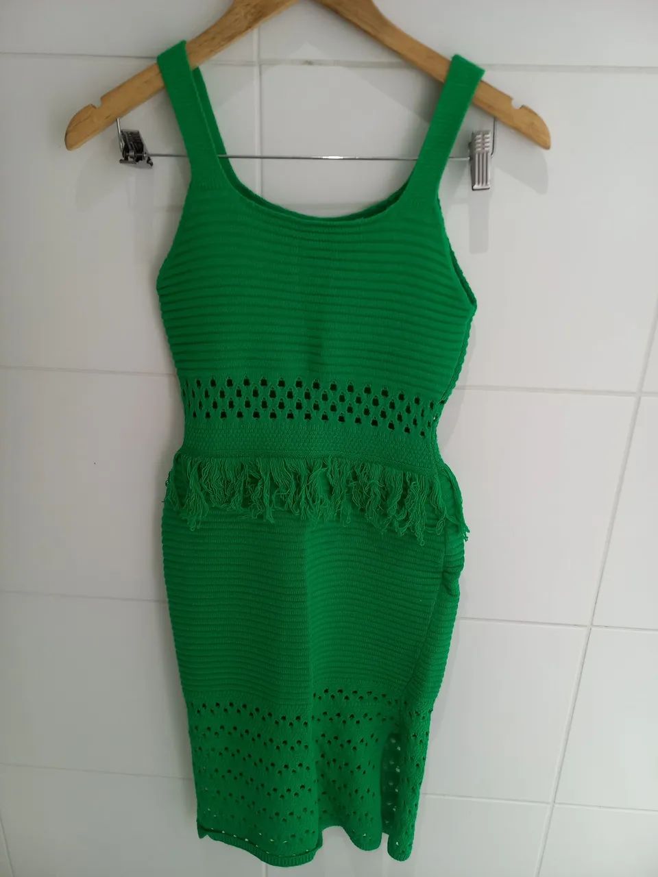 Vestido verde tricô  - Foto 3
