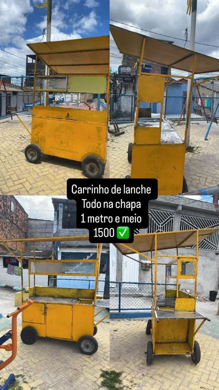 Carrinho de lanche 1,30m