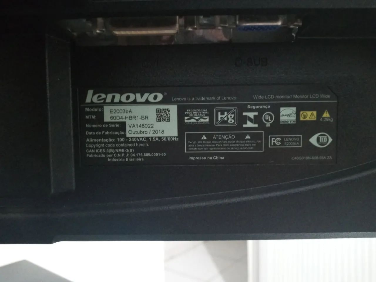 Monitor Lenovo 19.5"  - Foto 4