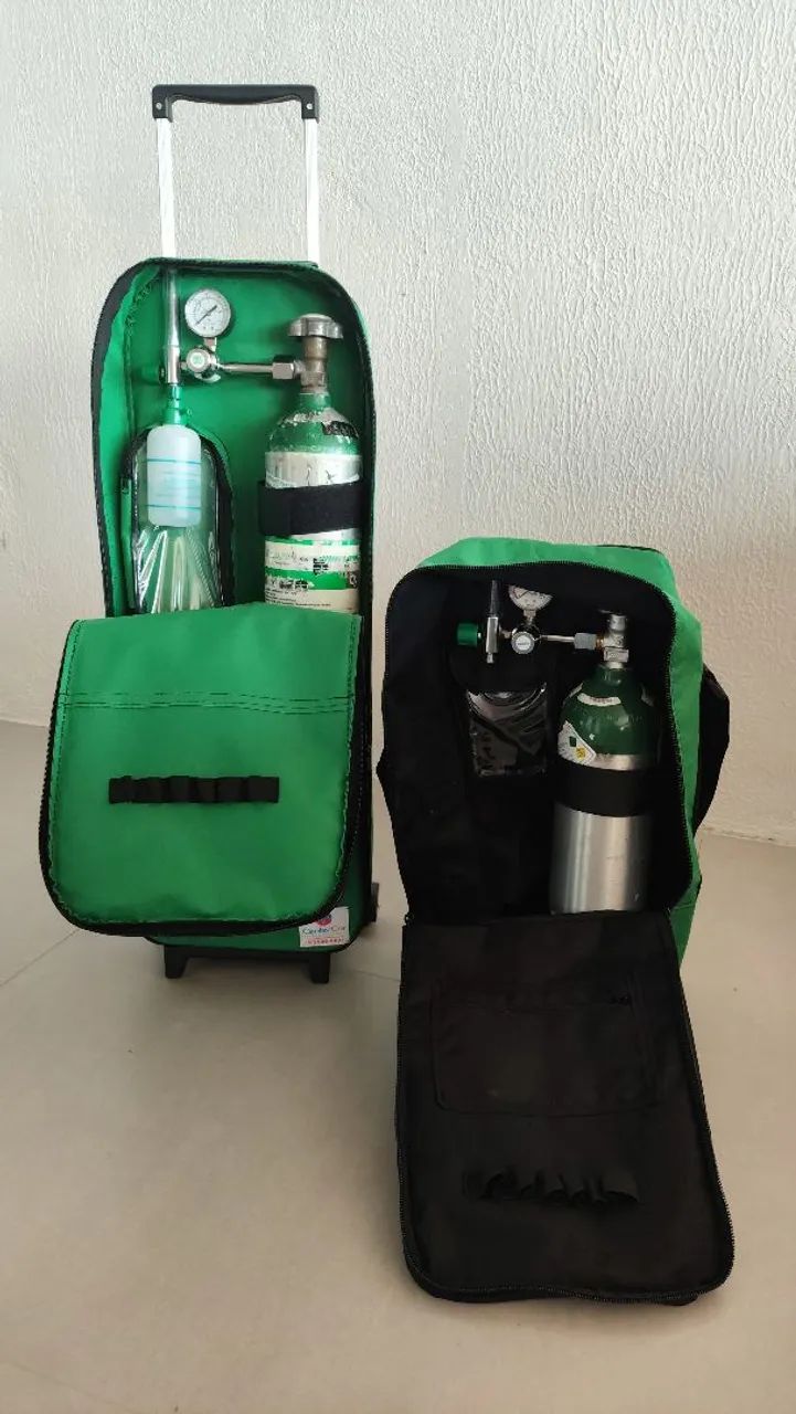 torpedo de Oxigênio com carrinho 5 litros/ 3 litros na bolsa - Foto 5