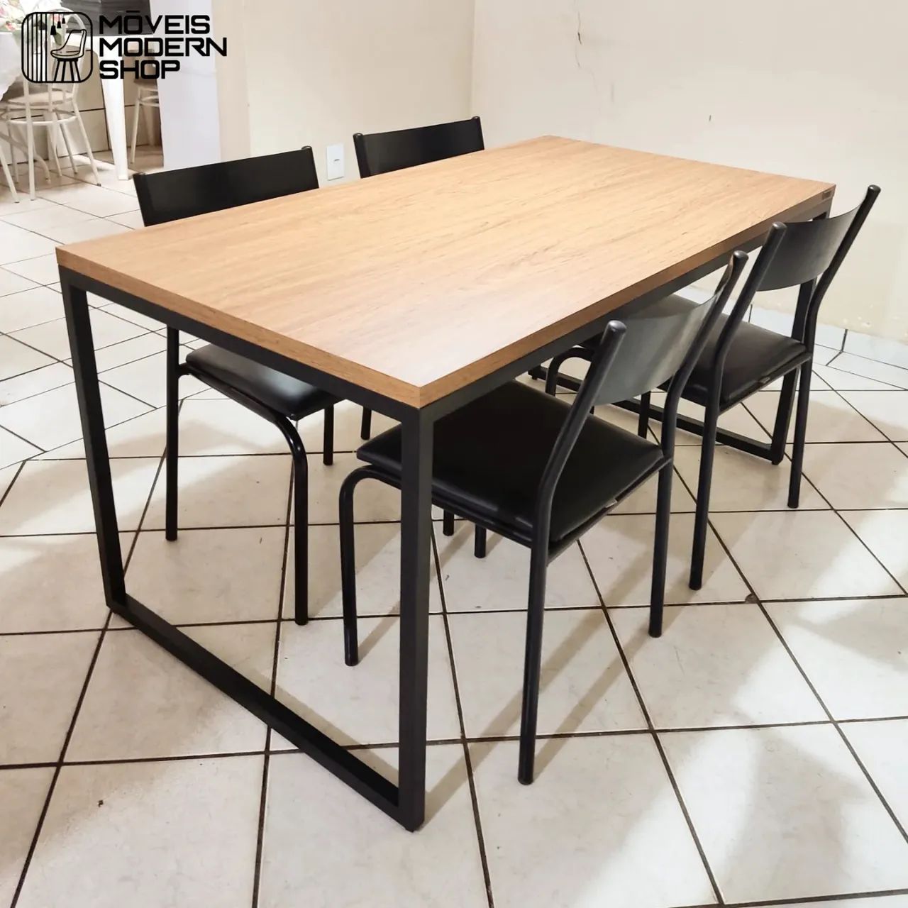 Mesa de jantar industrial 4 lugares sem cadeiras  - Foto 3