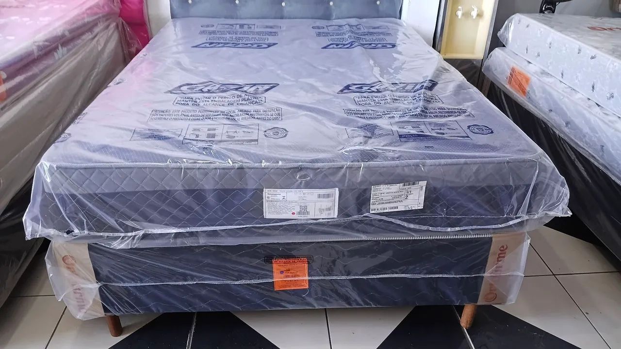 PROMOÇÃO CAMA BOX CASAL DE MOLAS ENSACADAS! - Foto 2