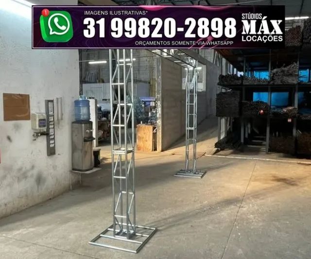 Aluguel de Treliça BoxTruss 2,5m x 3m para iluminação e publicidade - Foto 4