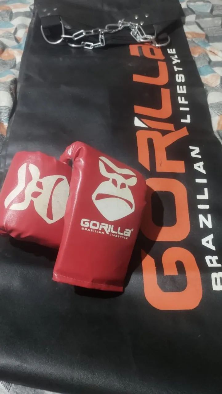 Saco de pancada gorilla 180 cm +par de luvas - Foto 2