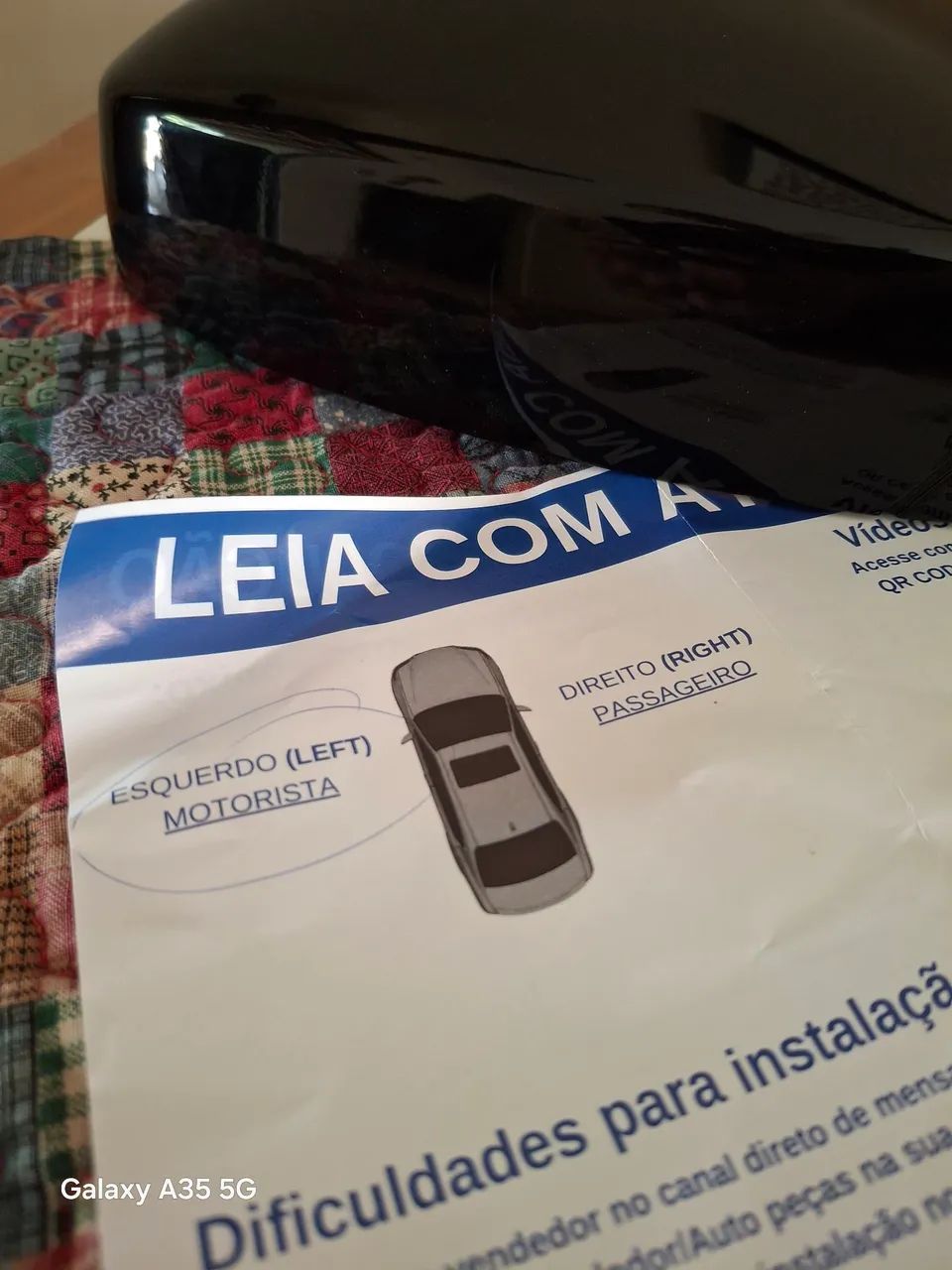 Capa do retrovisor do Nissan versa 2016