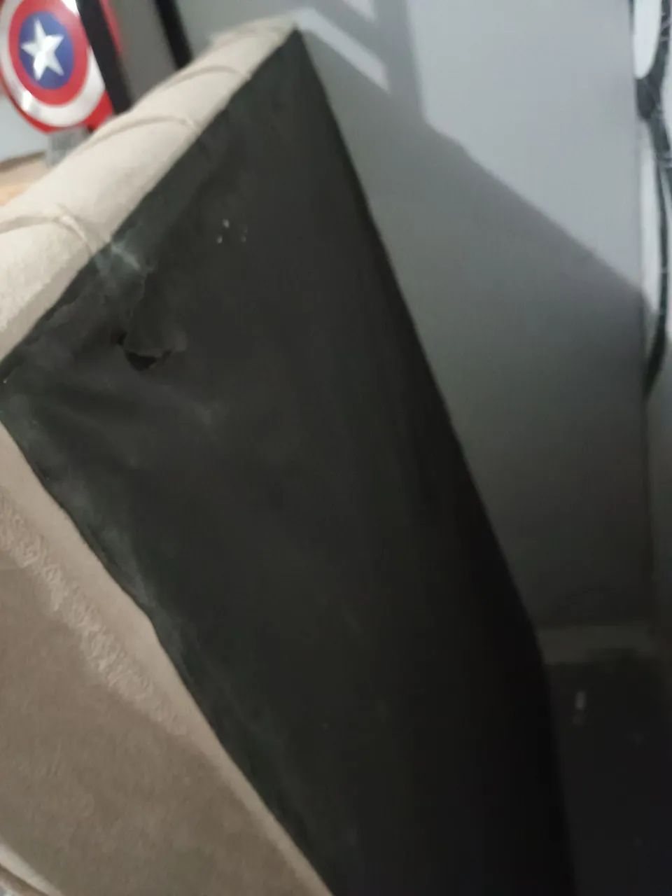 Cabeceira solteiro em veludo ótimo estado  - Foto 4