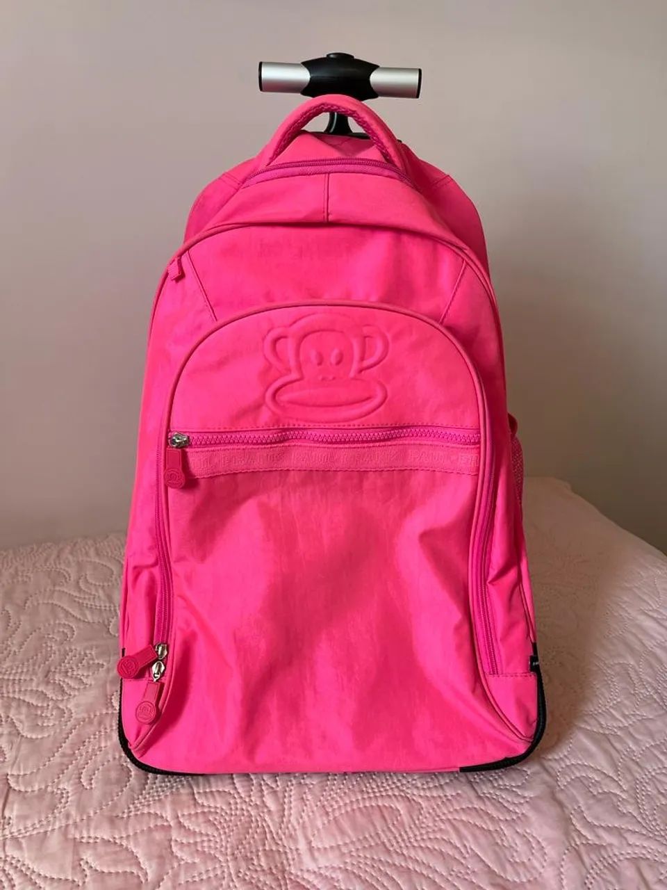 Mochila de Rodinhas Paul Frank Pink (Original)