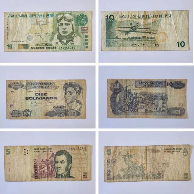 Lote com 17 Cédulas Antigas e Estrangeiras - Foto 4