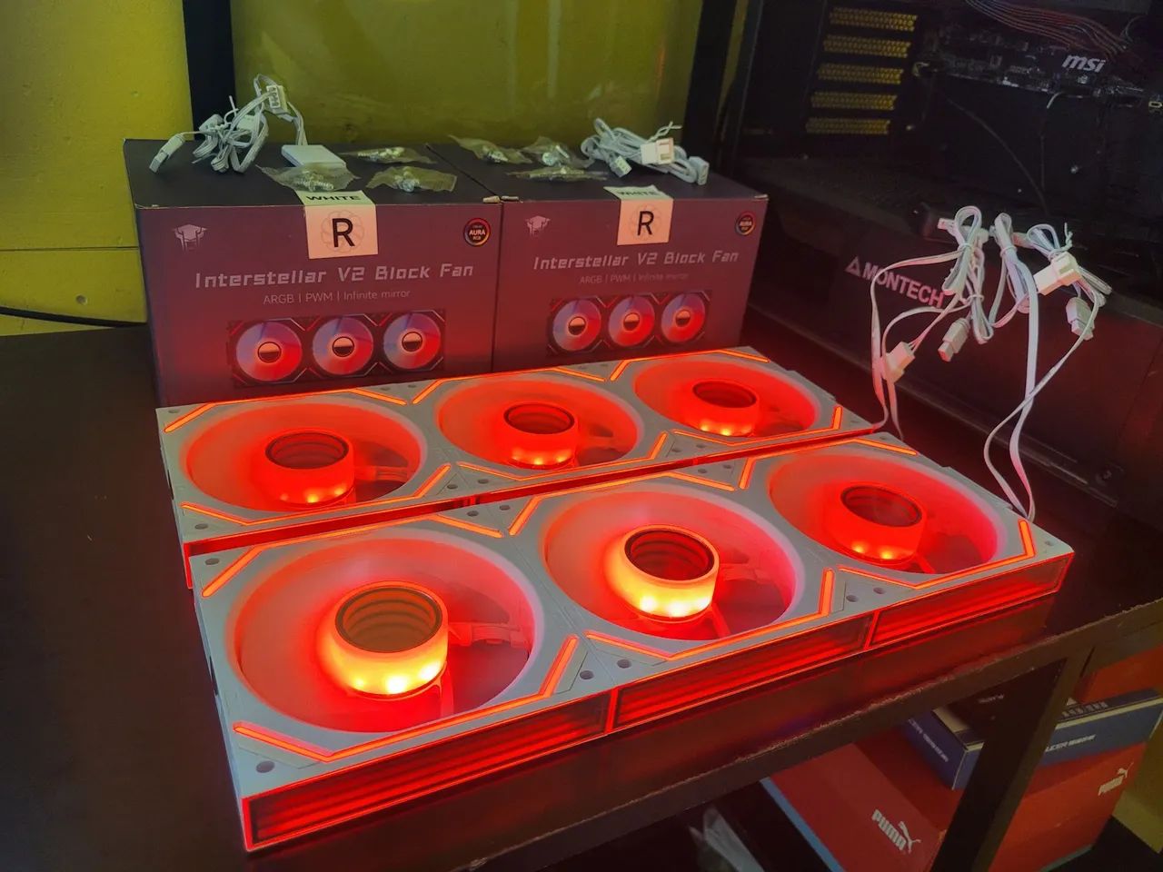 KIT C/6  FANS UNI FAN JUNGLE LEOPARD INTERSTELLAR V2 ARGB - PWM BRANCAS ( REVERSAS) - Foto 4