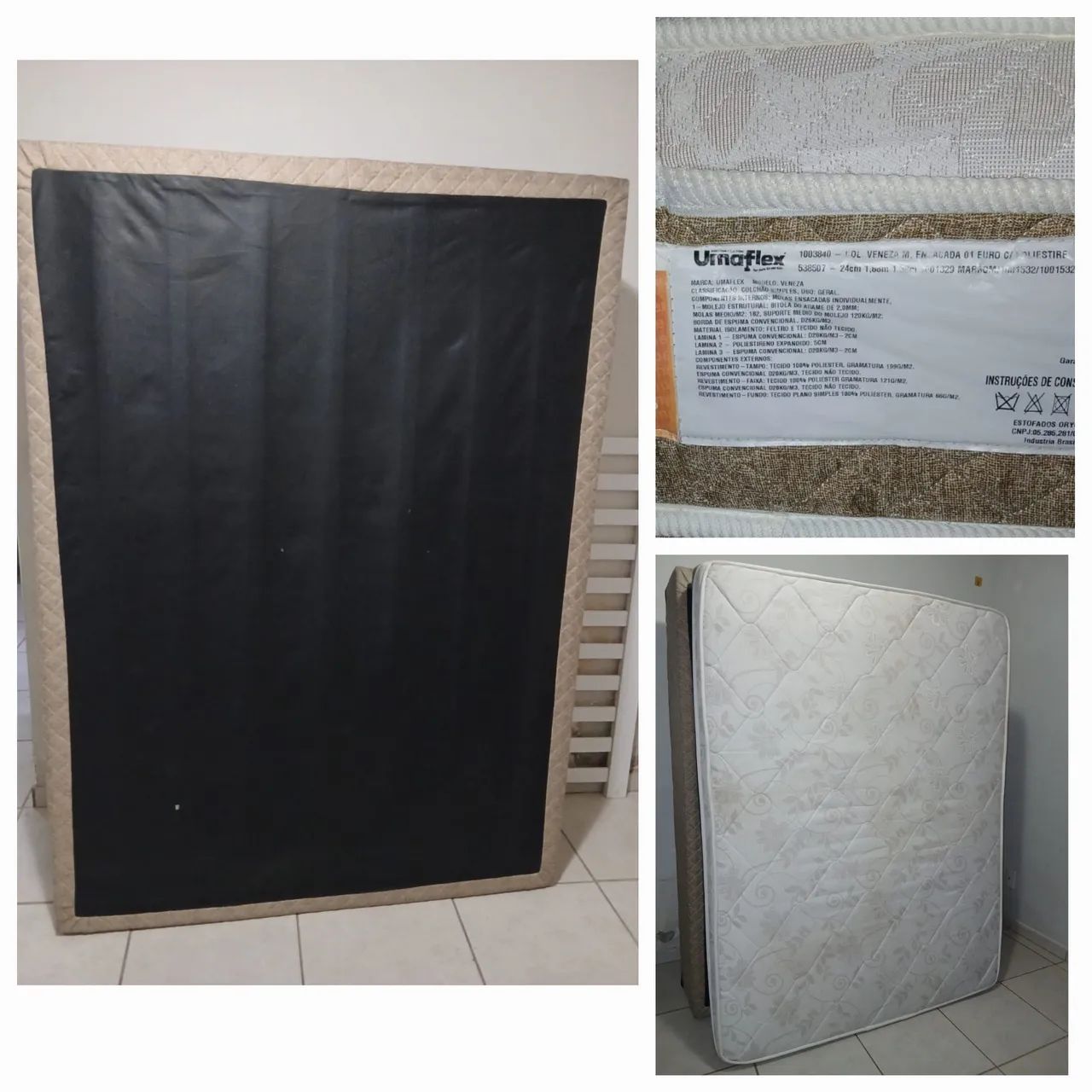 Cama casal box + colchão 