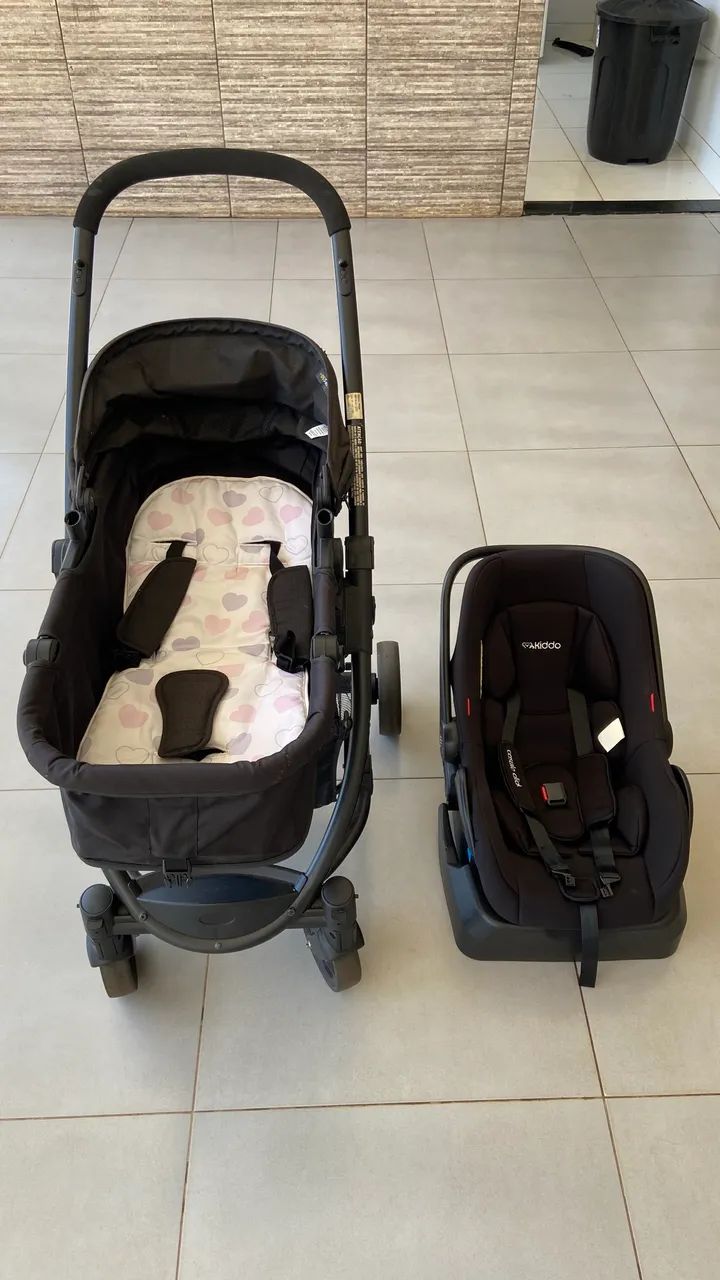 Carrinho de bebê + bebê conforto com base - Foto 5