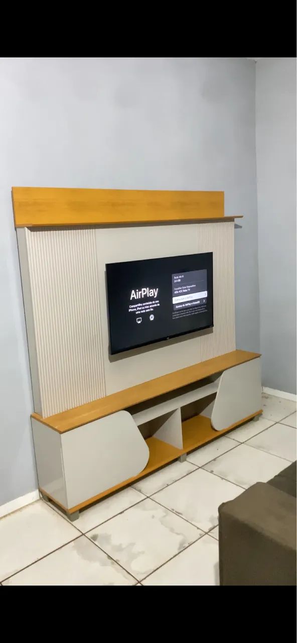 Painel de tv com rack