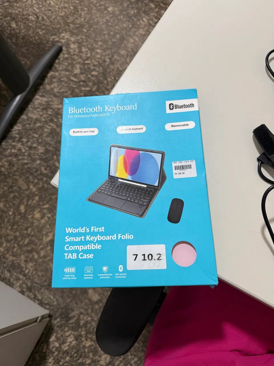 capa com teclado para iPad 7/8/9