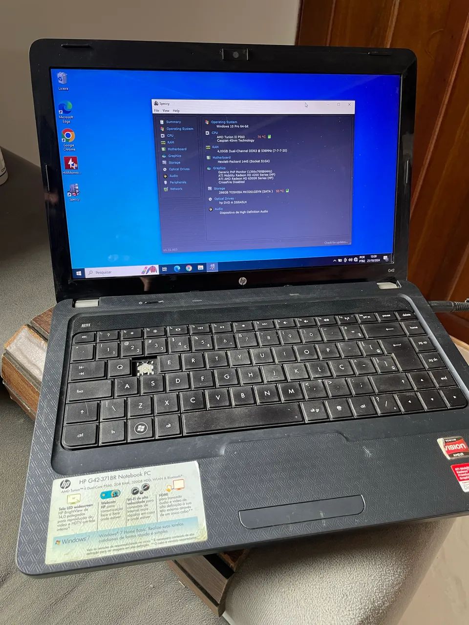 Notebook HP G42-371BR - Foto 2