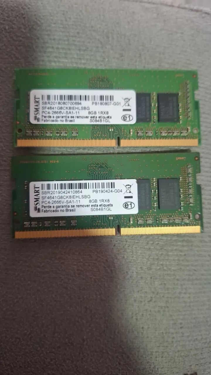 Memória 8gb notebook