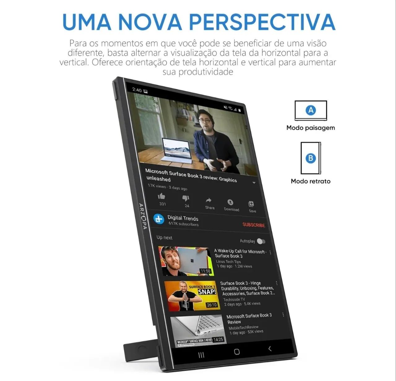 monitor portátil Arzopa A1S de 14 polegadas  - Foto 4