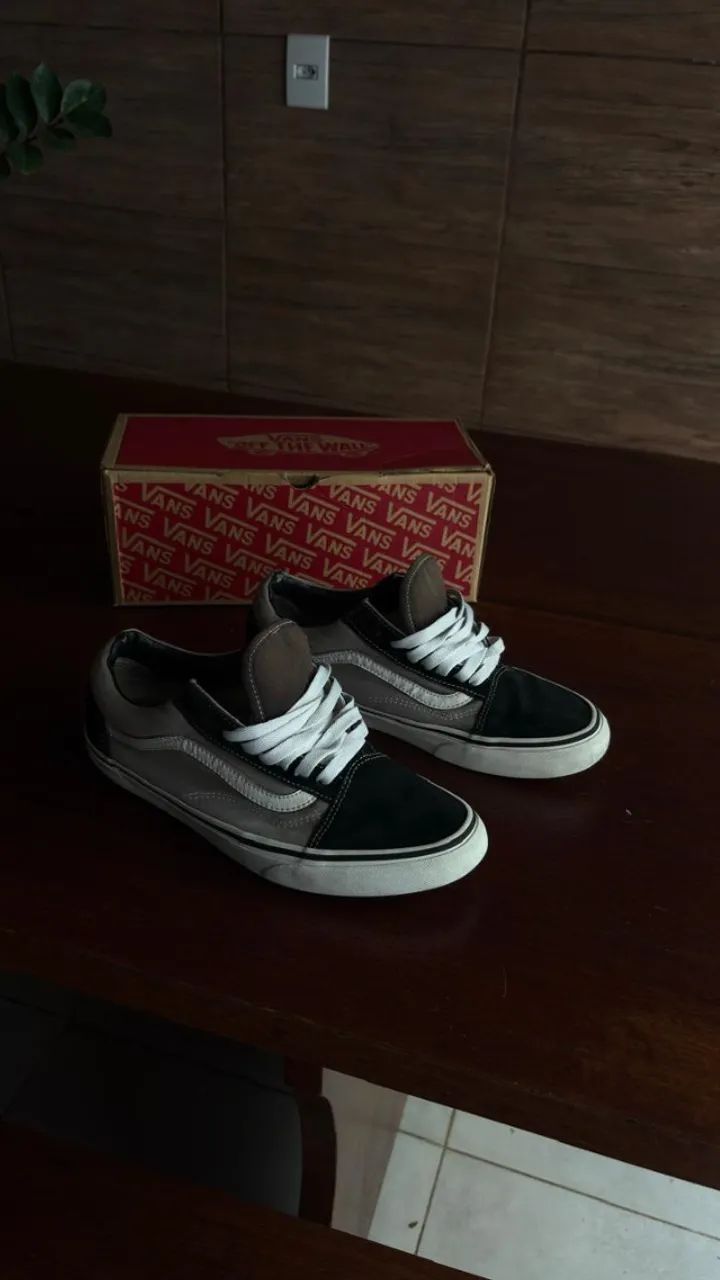 tênis vans old skool preto e cinza original - Foto 2