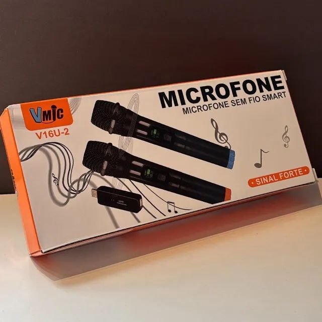 MICROFONE SEM FIO DUPLO LONGO ALCANCE