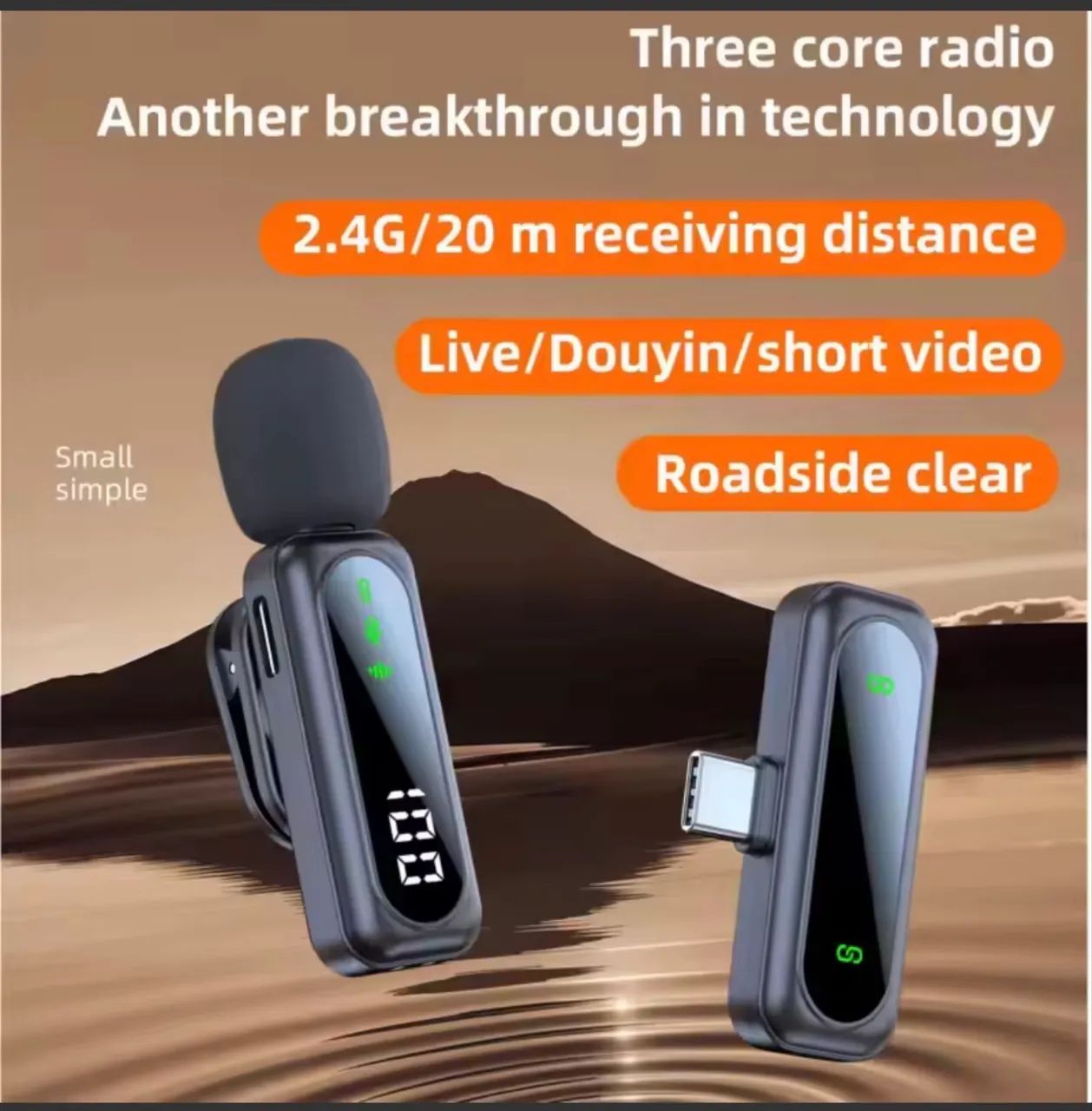 Microfone de Lapela Sem Fio J21, com Redução de Ruído para iPhone e Android - Foto 2