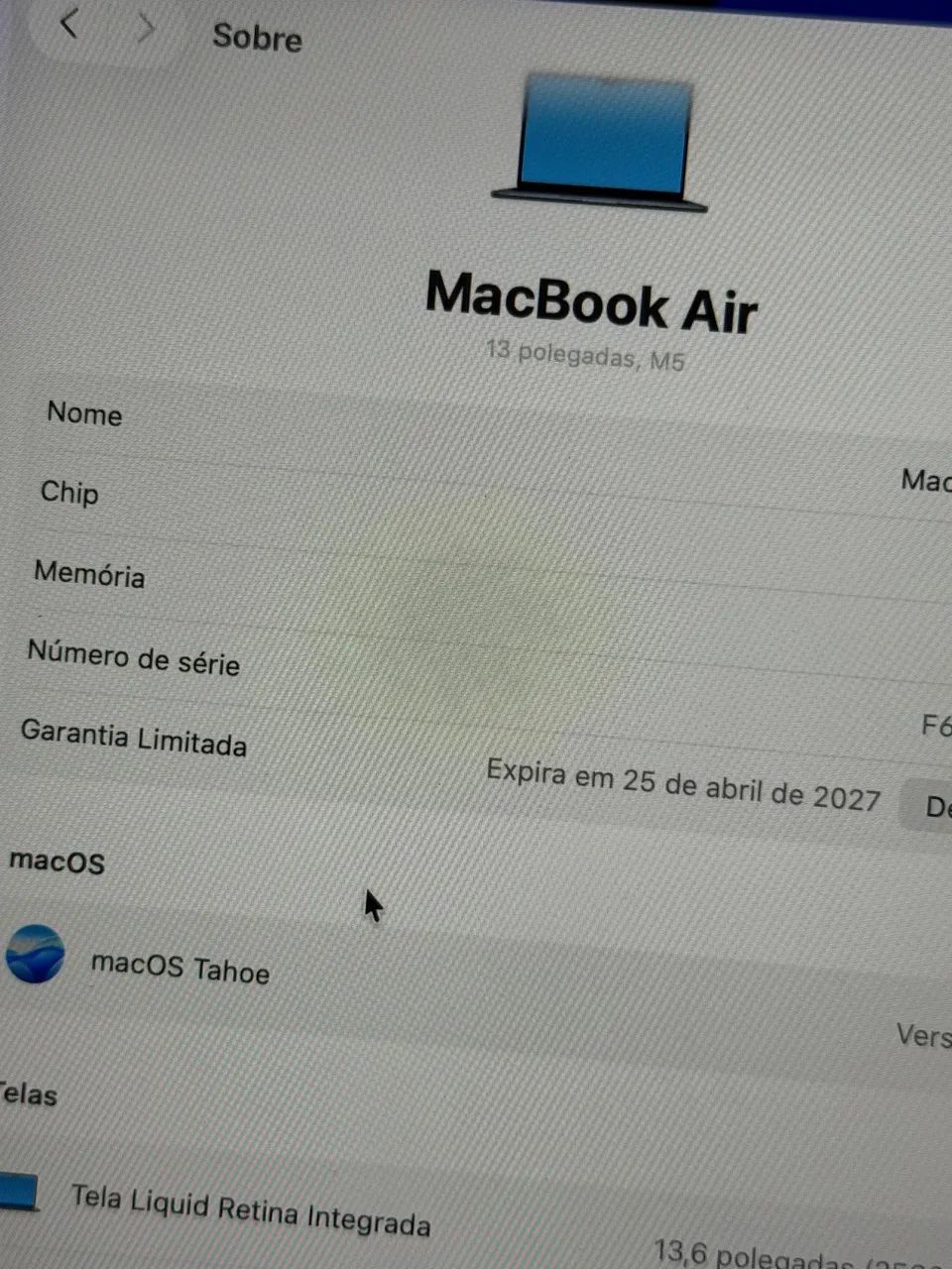 MacBook Air m5 1tb 3 meses de uso  - Foto 3