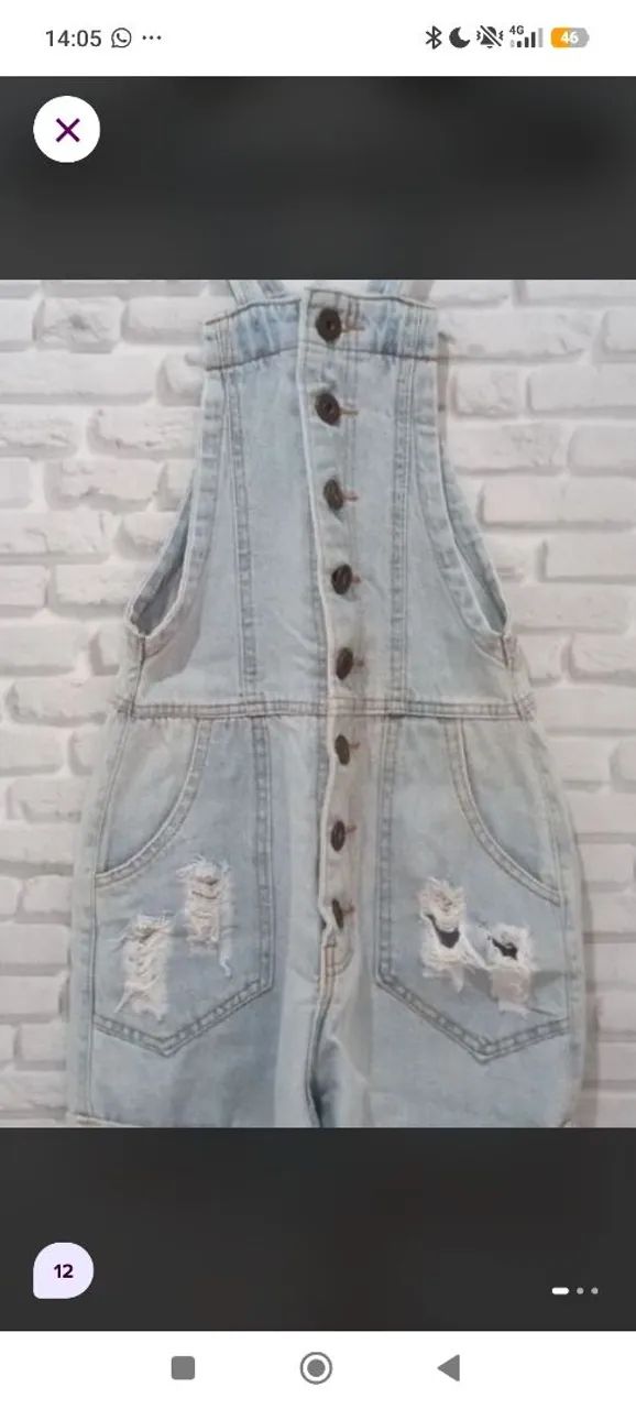 Jardineira Jeans 