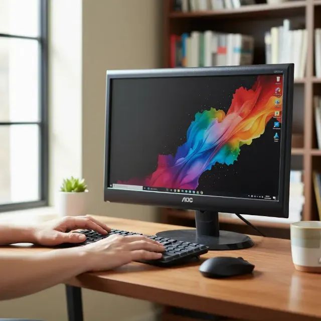 Monitor Aoc Lcd E950sw 18,5 110v/220v - Foto 3