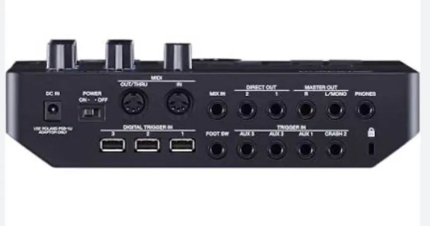 Módulo Roland TD 27 com multi cabos, fonte original, base e clamp - Foto 3