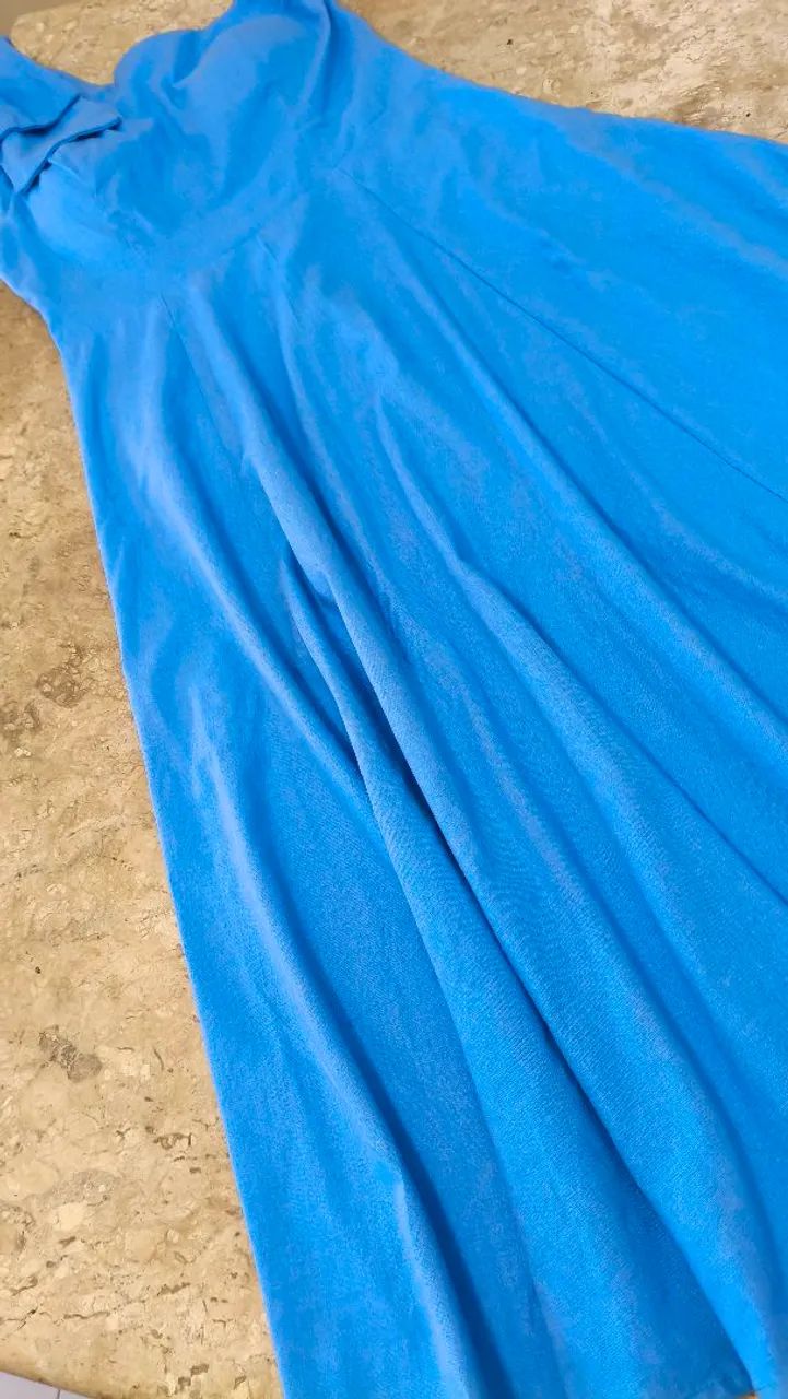 IDEA vestido linho M azul - Foto 2