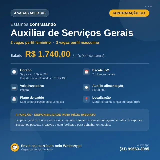 Auxiliar de Serviços Gerais