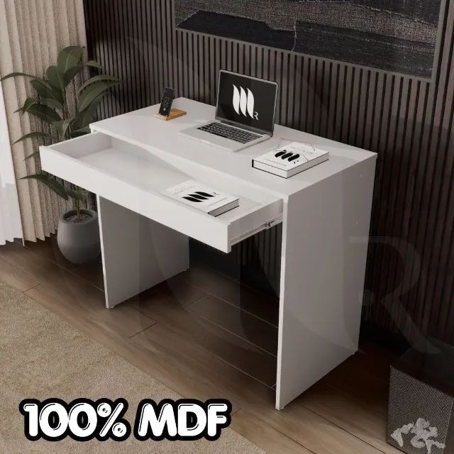 Escrivaninha Moderna 1 Gaveta 100% MDF NOVA - Pronta Entrega