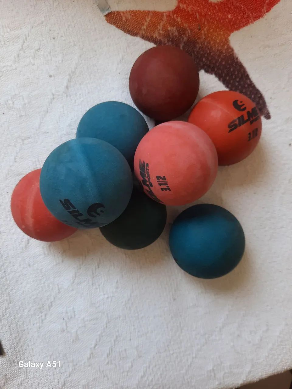Jogo de 7 bolinhas de frescobol 