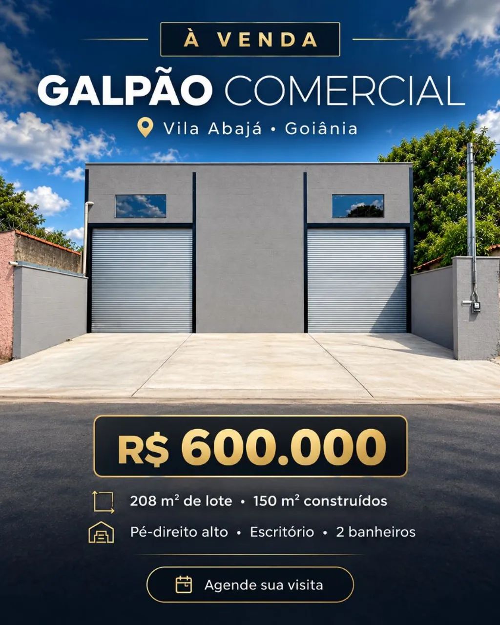 Galpão a venda na vila Abaja em Goiânia 