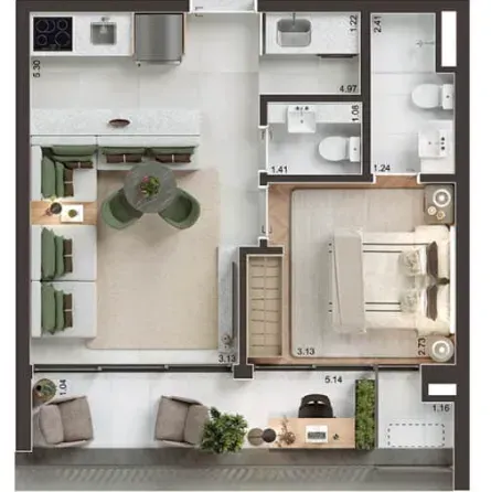 PLANTA 47m²