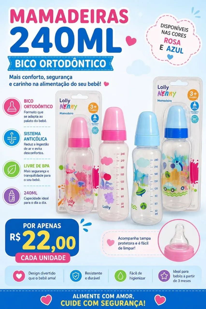 Mamadeiras,chupetas e bico de mamadeiras 