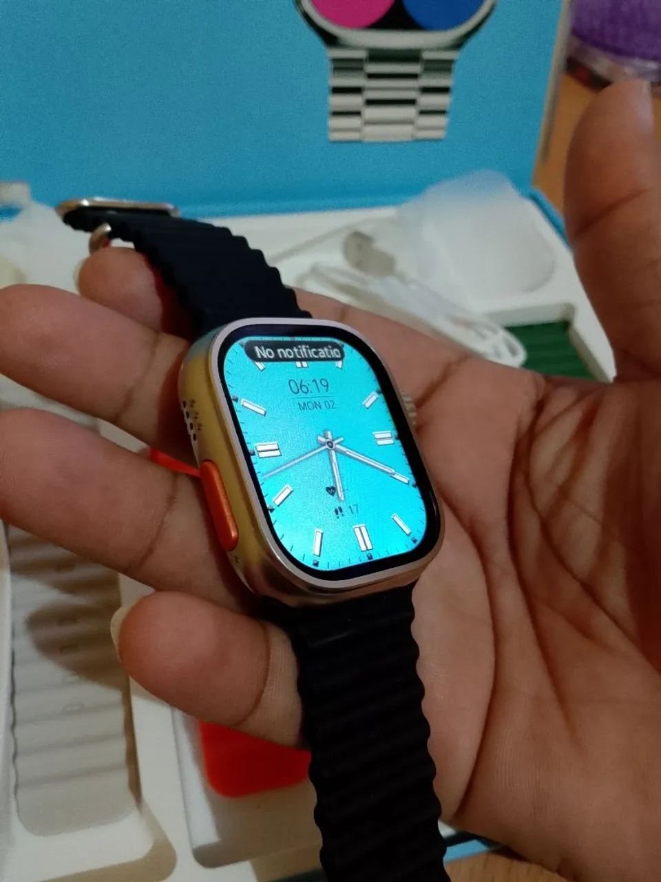 Smartwatch com 7 pulseiras várias funções novo na caixa  - Foto 6