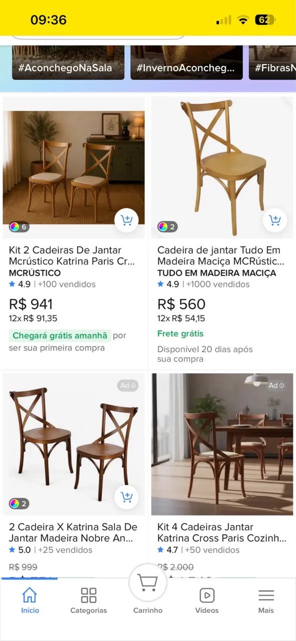 Cadeiras de Jantar - R$250 a unidade  - Foto 5