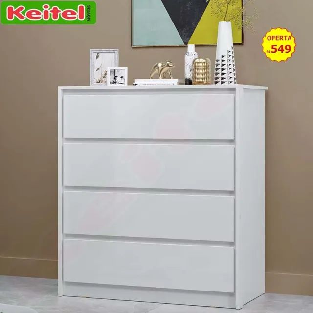 Cômoda Carla 4 gavetas Cor Branca